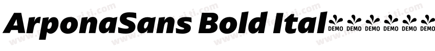 ArponaSans Bold Ital字体转换